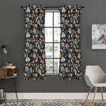 Vintage Indian Floral Pattern Print Curtain