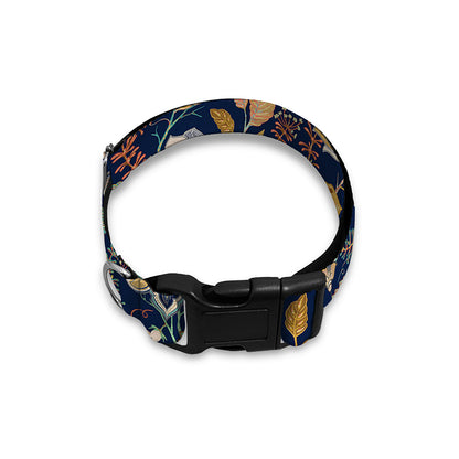 Vintage Indian Floral Pattern Print Dog Collar