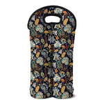 Vintage Indian Floral Pattern Print Double Neoprene Wine Tote