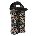 Vintage Indian Floral Pattern Print Double Neoprene Wine Tote