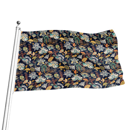 Vintage Indian Floral Pattern Print Flag