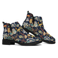 Vintage Indian Floral Pattern Print Flat Ankle Boots