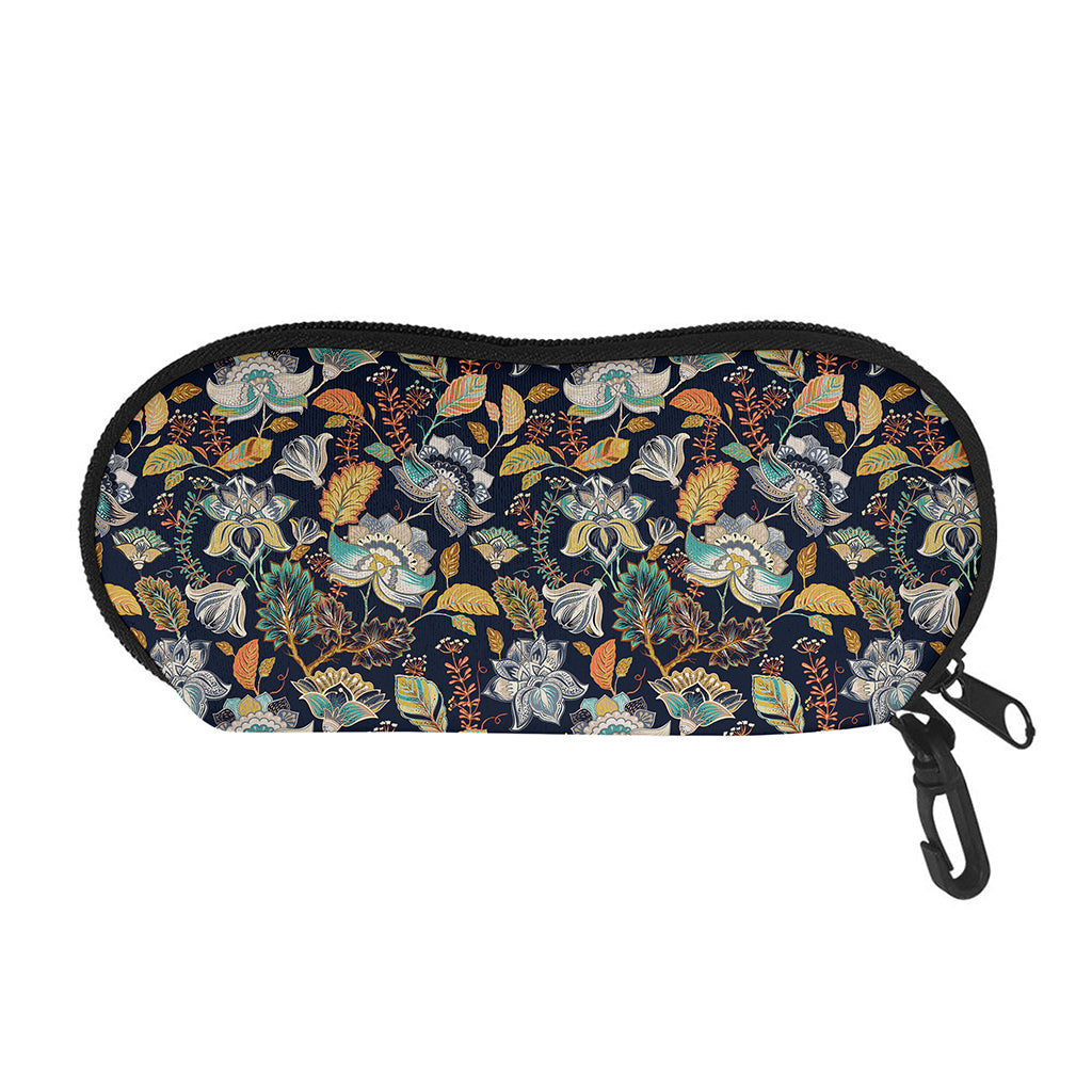 Vintage Indian Floral Pattern Print Glasses Case