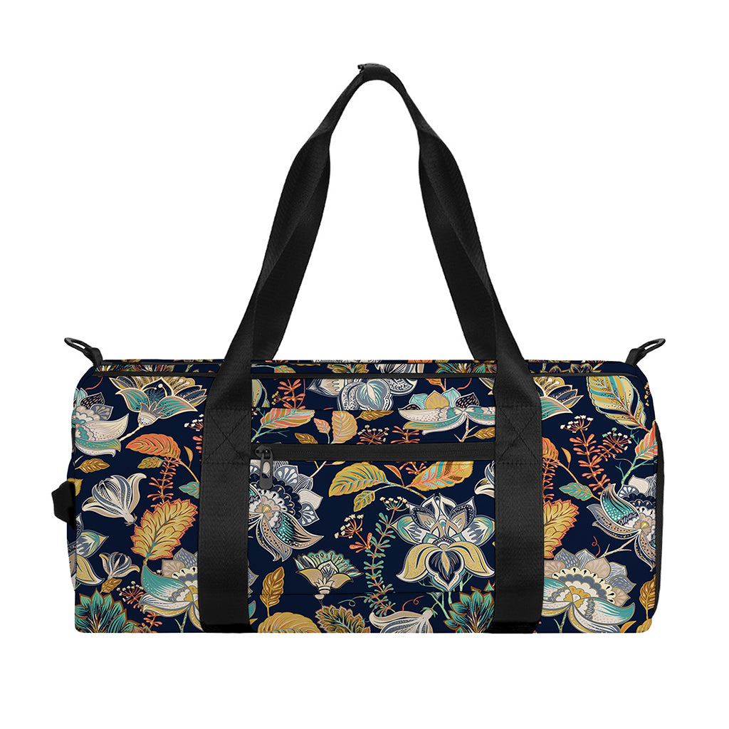 Vintage Indian Floral Pattern Print Gym Bag