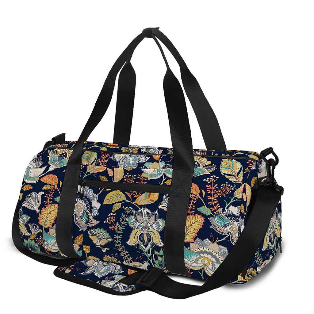 Vintage Indian Floral Pattern Print Gym Bag