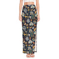 Vintage Indian Floral Pattern Print High Slit Maxi Skirt