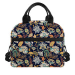 Vintage Indian Floral Pattern Print Insulated Lunch Bag