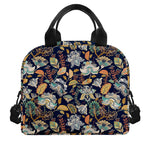 Vintage Indian Floral Pattern Print Insulated Lunch Bag