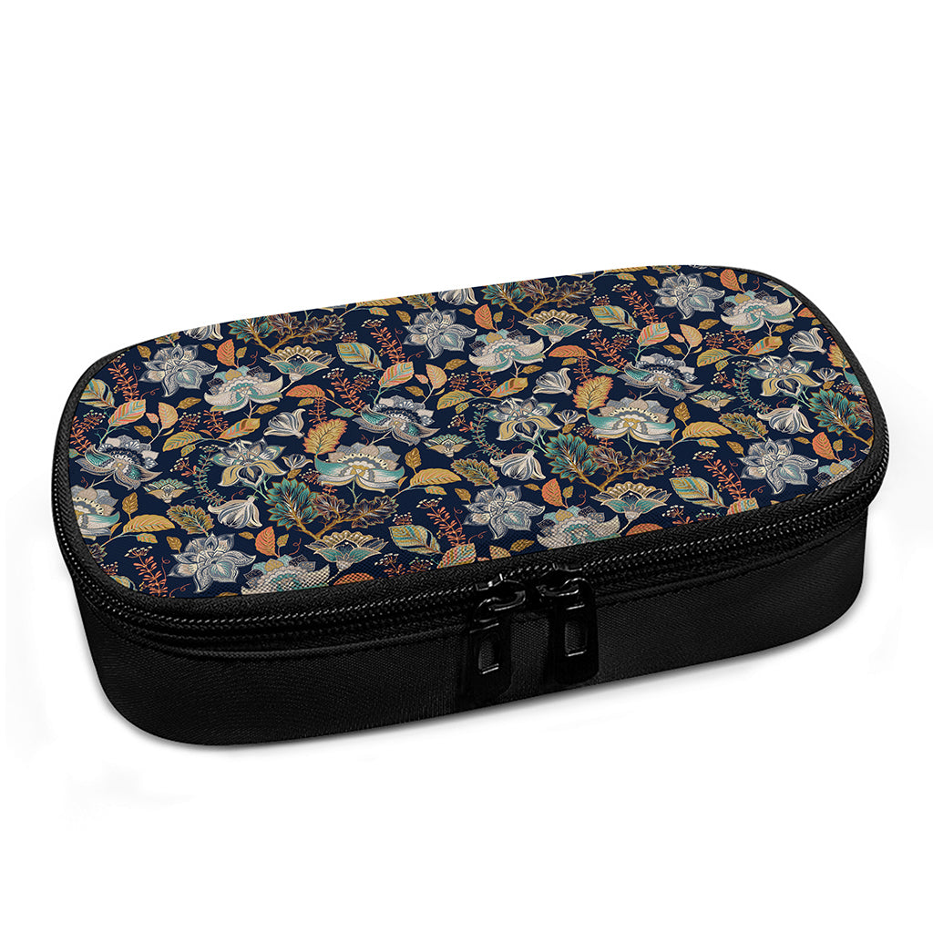 Vintage Indian Floral Pattern Print Insulin Cooler Travel Case