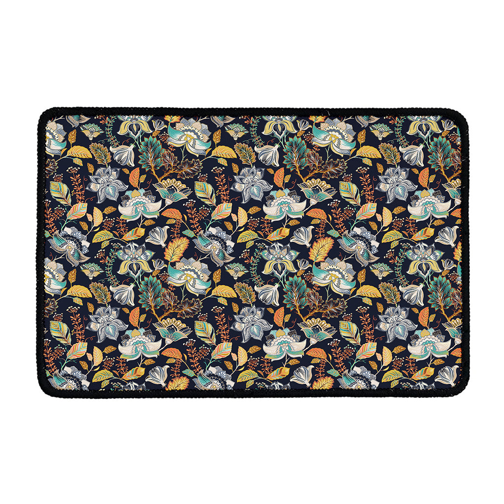 Vintage Indian Floral Pattern Print Kitchen Mat