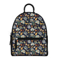 Vintage Indian Floral Pattern Print Leather Backpack