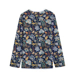 Vintage Indian Floral Pattern Print Long Sleeve Short Coat