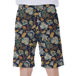 Vintage Indian Floral Pattern Print Men's Beach Shorts
