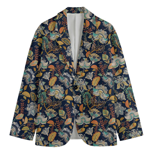 Vintage Indian Floral Pattern Print Men's Blazer