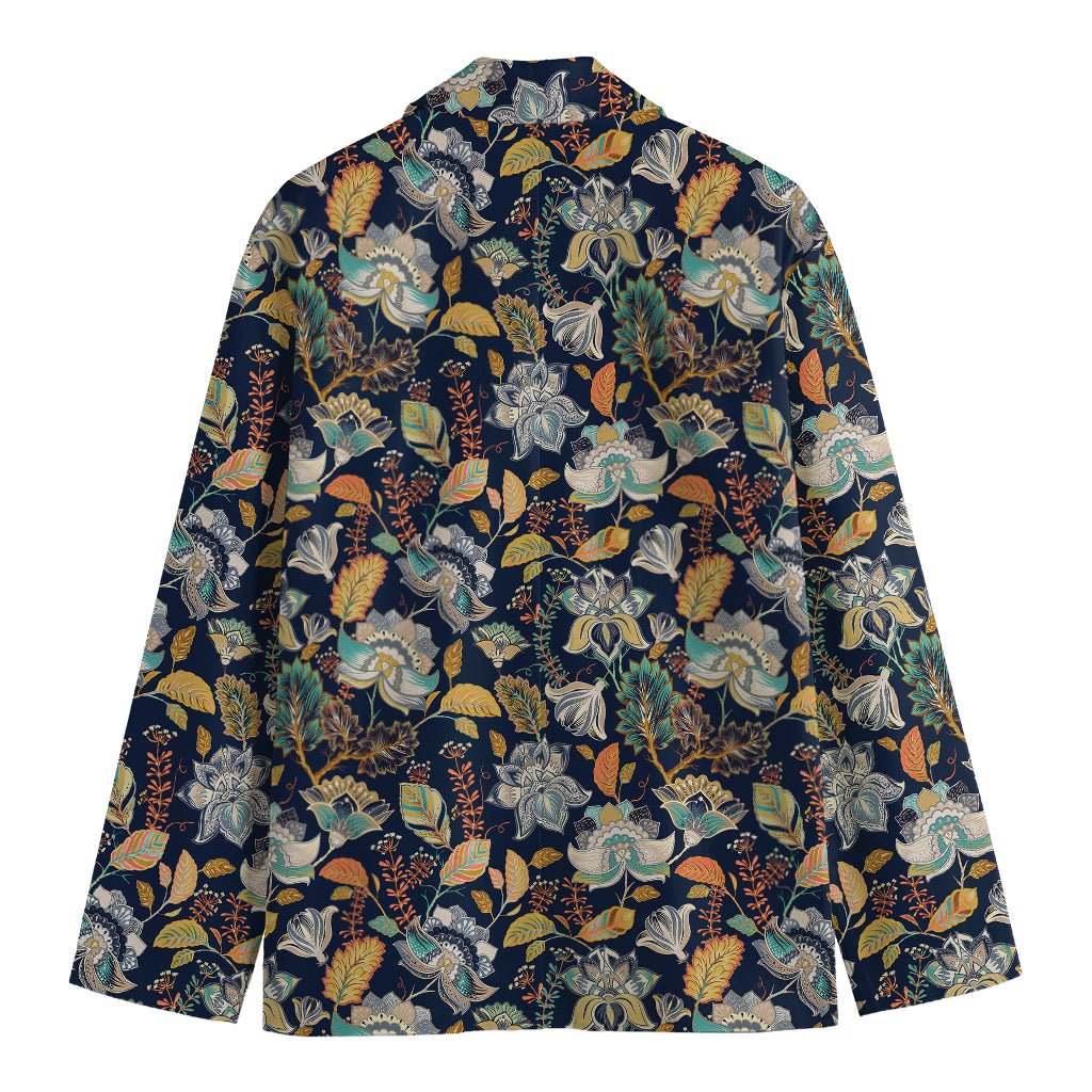 Vintage Indian Floral Pattern Print Men's Blazer