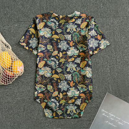 Vintage Indian Floral Pattern Print Men's Bodysuit