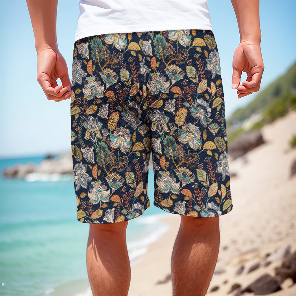 Vintage Indian Floral Pattern Print Men's Cargo Shorts