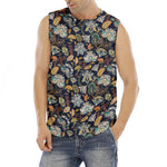 Vintage Indian Floral Pattern Print Men's Fitness Tank Top