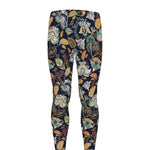 Vintage Indian Floral Pattern Print Men's leggings