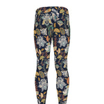 Vintage Indian Floral Pattern Print Men's leggings