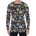 Vintage Indian Floral Pattern Print Men's Long Sleeve T-Shirt