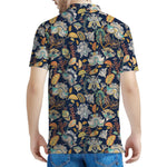 Vintage Indian Floral Pattern Print Men's Polo Shirt