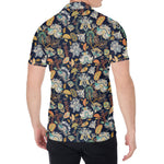 Vintage Indian Floral Pattern Print Men's Shirt