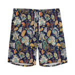 Vintage Indian Floral Pattern Print Men's Sports Shorts