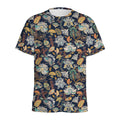 Vintage Indian Floral Pattern Print Men's Athletic T-Shirt