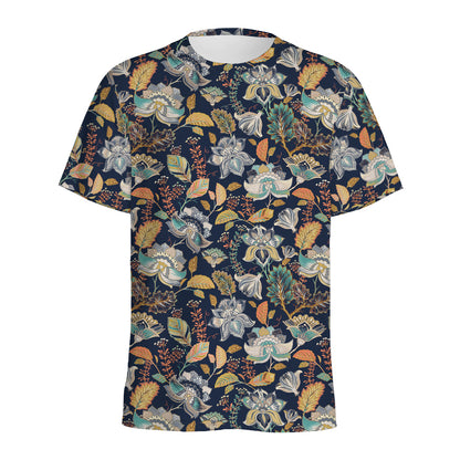 Vintage Indian Floral Pattern Print Men's Sports T-Shirt