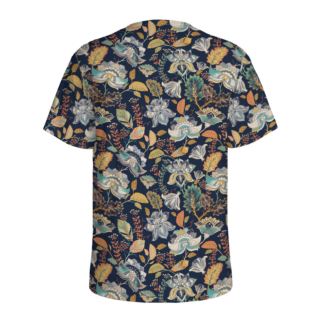 Vintage Indian Floral Pattern Print Men's Sports T-Shirt