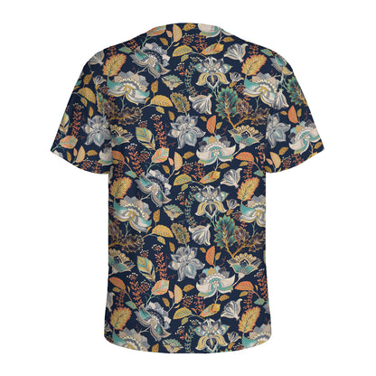 Vintage Indian Floral Pattern Print Men's Sports T-Shirt