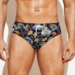 Vintage Indian Floral Pattern Print Men's Swim Briefs