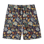 Vintage Indian Floral Pattern Print Men's Swim Trunks