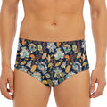 Vintage Indian Floral Pattern Print Men's Triangle Swim Briefs