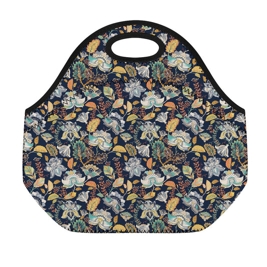 Vintage Indian Floral Pattern Print Neoprene Lunch Bag