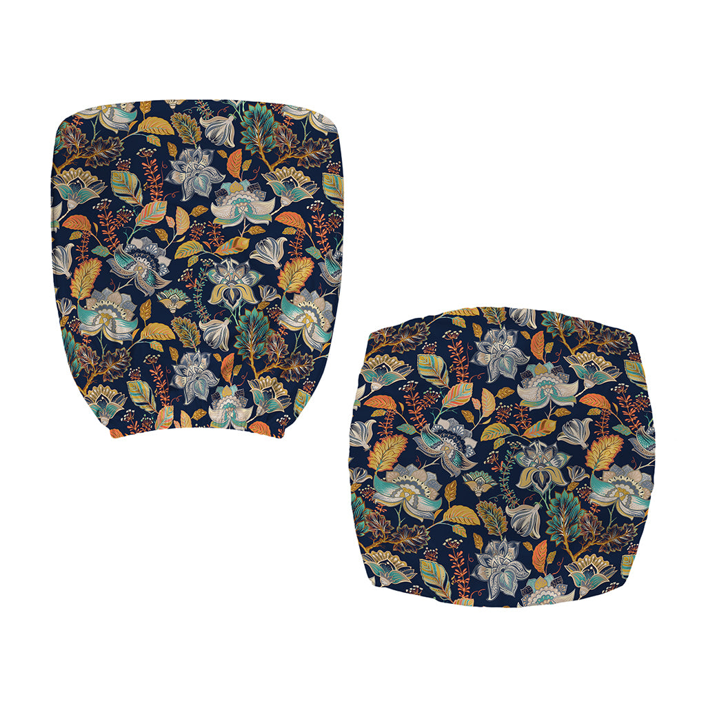 Vintage Indian Floral Pattern Print Office Chair Cover