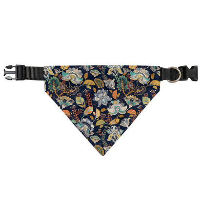 Vintage Indian Floral Pattern Print Over The Collar Dog Bandana
