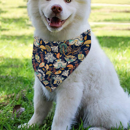Vintage Indian Floral Pattern Print Over The Collar Dog Bandana