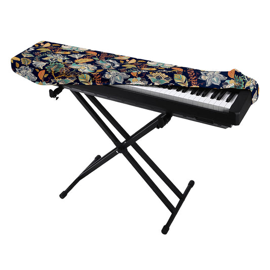 Vintage Indian Floral Pattern Print Piano Keyboard Cover