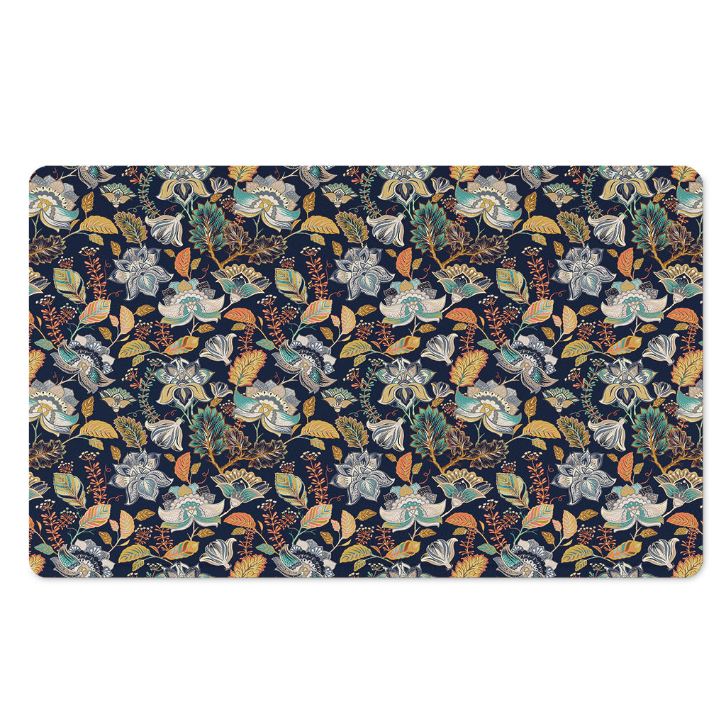 Vintage Indian Floral Pattern Print Polyester Doormat