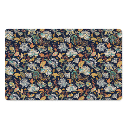 Vintage Indian Floral Pattern Print Polyester Doormat