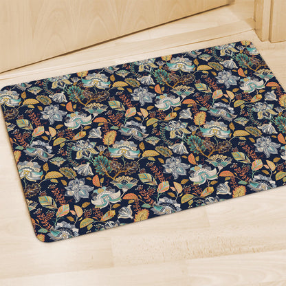 Vintage Indian Floral Pattern Print Polyester Doormat