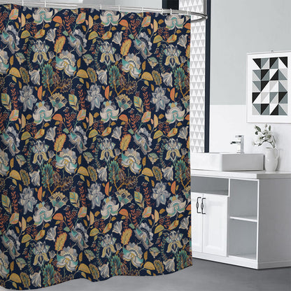 Vintage Indian Floral Pattern Print Premium Shower Curtain