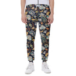 Vintage Indian Floral Pattern Print Scuba Joggers