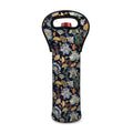 Vintage Indian Floral Pattern Print Single Neoprene Wine Tote