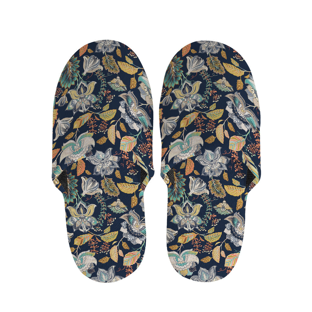 Vintage Indian Floral Pattern Print Slippers