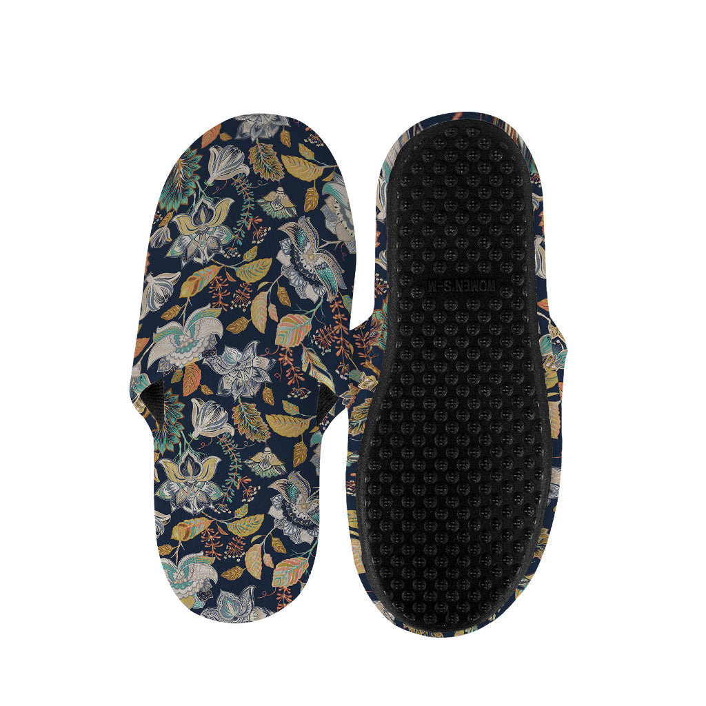 Vintage Indian Floral Pattern Print Slippers