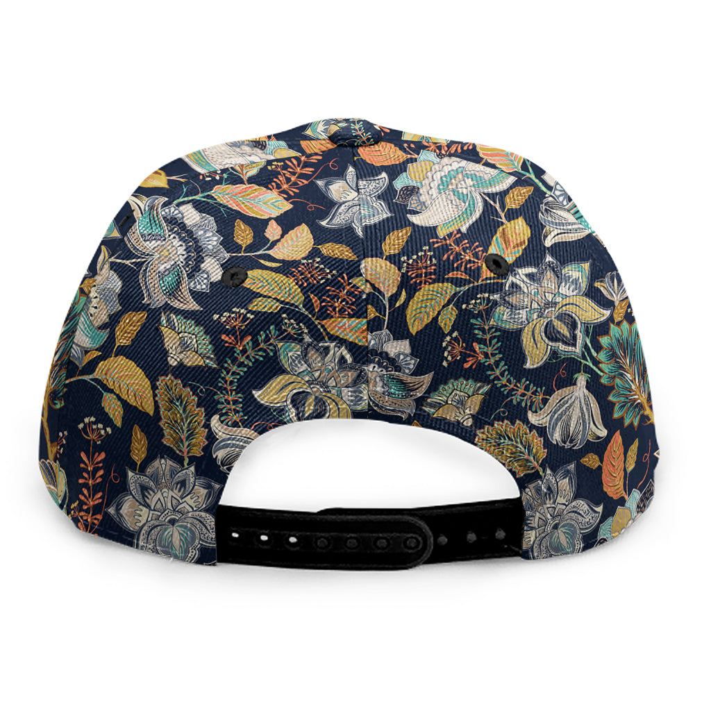 Vintage Indian Floral Pattern Print Snapback Cap