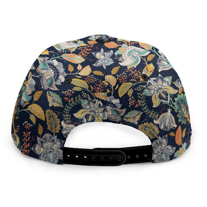 Vintage Indian Floral Pattern Print Snapback Cap